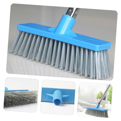 Long Handle Floor Scrub Brush with Stiff Bristles Versatile Cleaning Tool for Tiles Bathrooms Patios and Garages Convenient Storage and Easy Use
