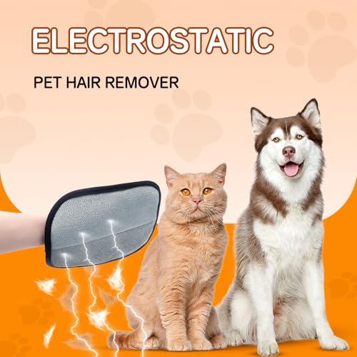 Pet Hair Remover Electrostatic Gloves,Pet Hair Removal for Cats & Dogs, Cat Grooming Gloves，Pet Hair Fur Removal Mitt, Cleanup for Furniture, Clothing, and Upholstery,Reusable, Quick & Easy Cleaning - color: 1pcs