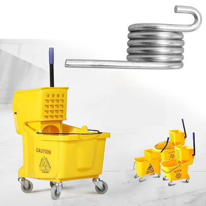 MEETOOT 2PCS Side Press Mop Bucket Replacement Spring Water Storage Tank Metal Fittings Compatible with 24/32/34/36/46 Litre Drum Sizes