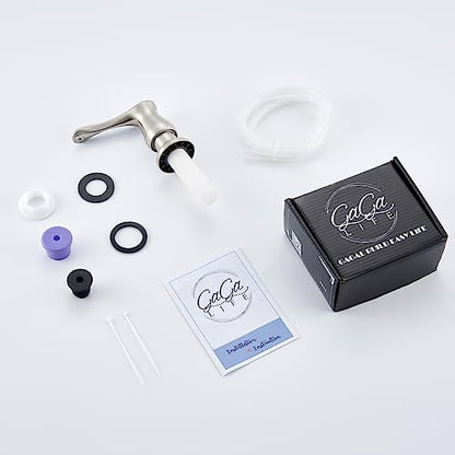 GAGALIFE Kitchen Sink Soap Dispenser Brushed Nickel, Under Sink Soap Dispenser with 40" Silicone Extension Tube, Say Goodbye to Frequent Refills - color: Brushed Nickel, size: with Hose