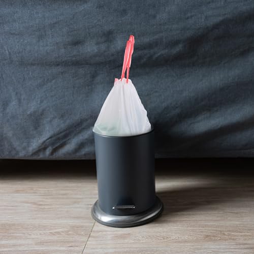 VOSAREA Thick Drawstring Trash Bags 45x50cm 5pcs Sturdy Kitchen Garbage Bags for Home Cleaning and Waste Disposal
