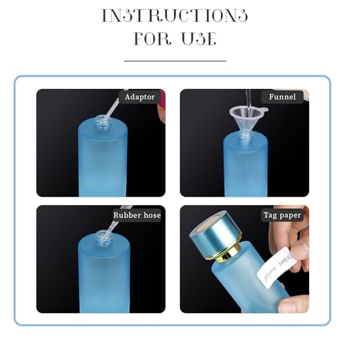 2pcs 50ml Glass Spray Bottle for Perfume,Refillable Travel Perfume Atomizer Bottles,Blue Portable Cologne Atomizer Empty Bottle.(Blue*2) - color: Blue*2