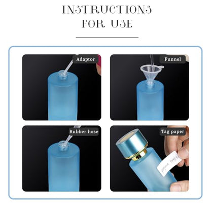 2pcs 50ml Glass Spray Bottle for Perfume,Refillable Travel Perfume Atomizer Bottles,Blue Portable Cologne Atomizer Empty Bottle.(Blue*2) - color: Blue*2