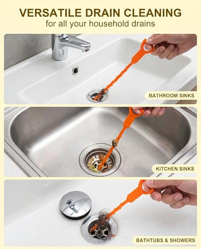 Drain Snake Clog Remover Flexible Tool for Clearing Drain Blockages
