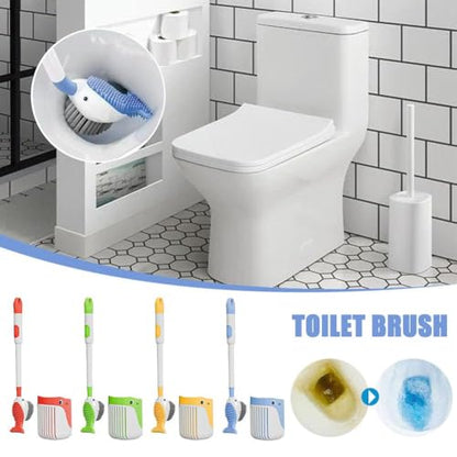 Suction Cup Toilet Brush Set, 2025 Wall-Mounted Toilet Cleaner with Built-in Liquid Dispenser & Quick-Dry Holder, Touch Free, Space-Saving Hygienic Bathroom Organizer for Home,RV,Boat (Green) - color: Green