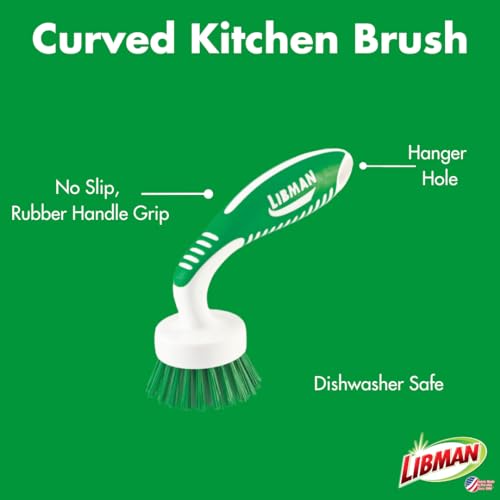 Libman Curved Kitchen Brush | Case of 6 - style: Curved