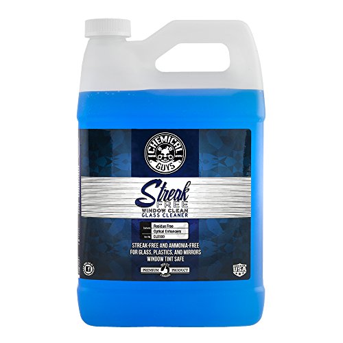 Chemical Guys CLD300 Streak Free Glass & Window Cleaner (Works on Glass, Windows, Mirrors, Navigation Screens & More; Car, Truck, SUV and Home Use), Ammonia Free & Safe on Tinted Windows, 128 fl oz - style: 128 oz (Pack of 1)