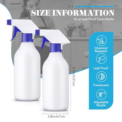 Tanlade 30 Pcs Plastic Spray Bottles 16 oz Leak Proof Squirt Bottle Refillable Empty Spray Water Mist Sprayer with Nozzles for Hair Essential Oil Cleaning Solutions Plants Pets(Blue) - color: Blue