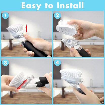 Dish Brush Refills, 12 Pack Dish Brush Replacement Head, Brush Dispenser Refill Fits Soap Dispensing Handle - size: 12 pack