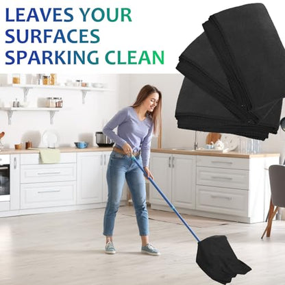 Newwiee 3 Pcs Extra Large Microfiber Cleaning Cloth 30" x 20" Washable Reusable Microfiber Towel Streak Free Lint Free Cloth for Cleaning Home Glass Office Window Bathrooms (Black) - color: Black