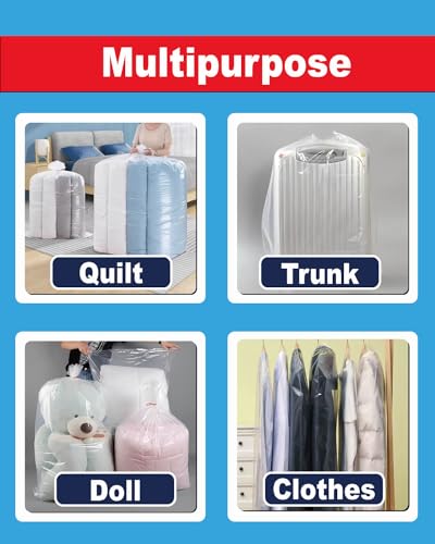 6 Mil Clear Contractor Bags - 20 Pack Heavy Duty Contractor Trash Bags for 50/55/60 Gallon Large Clear Garbage Bags (Extra Thick, Tear Resistant) (32" X 52") - color: Clear-6 Mil