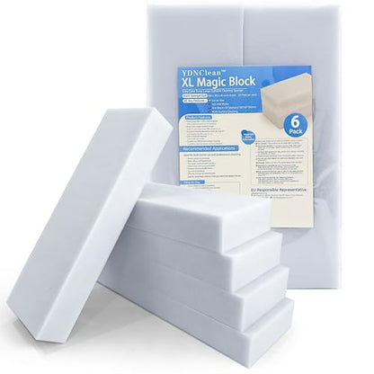Extra Large Big Magic Eraser Mop Sponge, Boat Eraser Heavy Duty Car Wash Sponge, Gray Thickened 11.8*3.94*1.57″, Cleaning Foam Sponge for Floor, Pool, Kitchen, Bathroom, Walls, gutter(6)