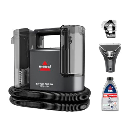 BISSELL Little Green Cordless Portable Deep Cleaner with 25V Lithium-Ion Battery & Battery-Boost Technology, 3682 - style: Little Green Cordless