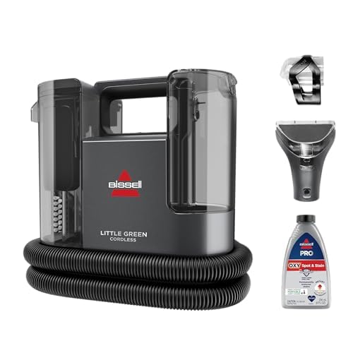BISSELL Little Green Cordless Portable Deep Cleaner with 25V Lithium-Ion Battery & Battery-Boost Technology, 3682 - style: Little Green Cordless