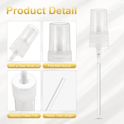 uxcell Spray Top 12Pcs 18/410 Plastic Fine Mist Reusable Replacement Clear | Spray Bottle Pump Plastic Top Reusable Replacement for Cosmetic Perfume and Body Sprays Bottle - color: Clear, size: 18/410