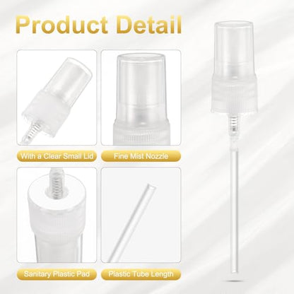 uxcell Spray Top 12Pcs 18/410 Plastic Fine Mist Reusable Replacement Clear | Spray Bottle Pump Plastic Top Reusable Replacement for Cosmetic Perfume and Body Sprays Bottle - color: Clear, size: 18/410