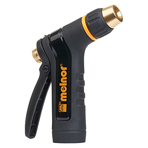 Melnor XT200; Heavy-Duty Metal Hose Nozzle with Rear Trigger; Adjustable Spray Nozzle Tip; 1 Pack - style: Adjustable Tip