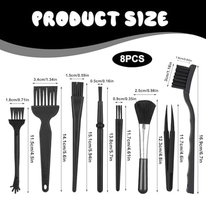 8 Pcs Anti Static Electronic Dust Cleaning Brushes Mini Keyboard Cleaning Brushes Kit Anti Static Brush for Laptop Computer Keyboard Motherboard Camera Small Space Car Lab