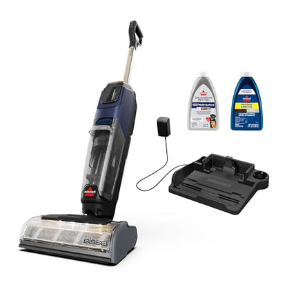 Bissell CrossWave HydroScrub Cordless Wet Dry Vacuum Mop, Floor Cleaner with ZeroGap Edge Cleaning & FurFinder Headlights, 45-Minute Runtime for Hard Floors & Area Rugs, 4275F - style: CrossWave HydroScrub