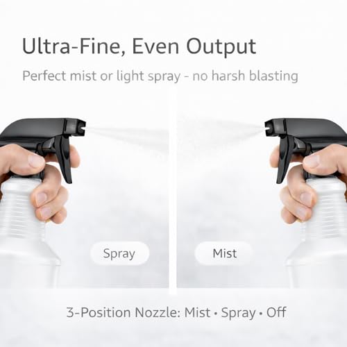 Bar5F Chemical-Resistant Spray Bottle – BPA-Free, Cleaning, Gardening, Hydrogen Peroxide, Rubbing Alcohol, Leak-Proof, Multipurpose, USA (Black (2-Pack) 24-Ounce) - style: Black (2-Pack) 24-Ounce