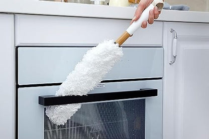 Full Circle Dust Whisperer Microfiber Duster - Machine Washable, For Ceiling Fans, Blinds, Furniture - White - color: White