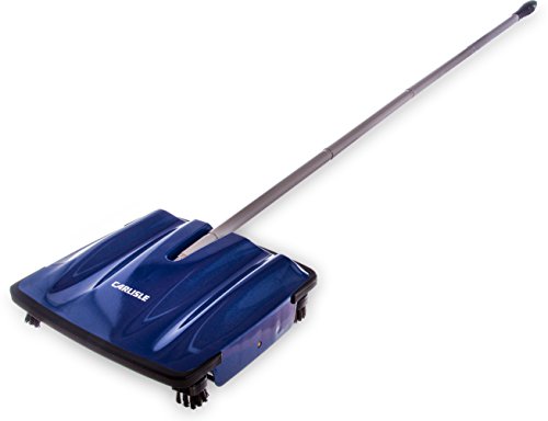 Carlisle FoodService Products Duo-Sweeper Rubberized Carpet and Floor Sweeper – Efficient Manual Cleaning for Restaurants with Low Pile Carpets