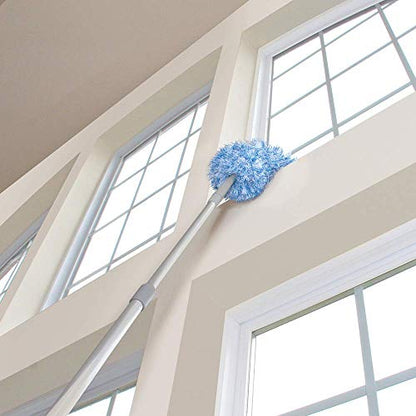 O-Cedar Dual-Action Microfiber Duster w/Telescopic Handle, 3 Piece Set, White, Blue (Pack of 2) - size: 3 Piece Set (Pack of 2)