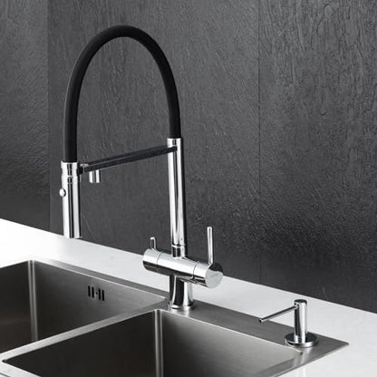 Gappo Soap Dispenser for Kitchen Sink Polished Chrome, Stainless Steel Countertop Pump, Built in Sink Soap Dispenser with 47" Extension Tube kit - color: Polished Chrome