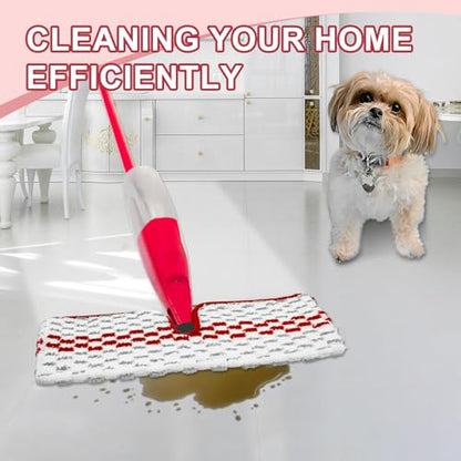 Spray Mop Pads Compatible with Promist Max - Reusable Mop Refills for Oceda Promist Max, Microfiber Double Sided Usable Dry Wet Floor Cleaning (6 Pack Red) - color: 6 Packs Red