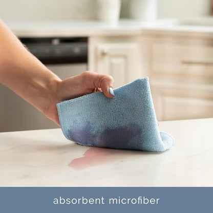 S&T INC. 600 Pack Microfiber Cleaning Cloth, Bulk Towels for Home, Reusable Microfiber Towels for Cars, Cleaning Rags, Light Blue, 11.5 Inches x 11.5 Inches, 100 Count - size: 600 Pack