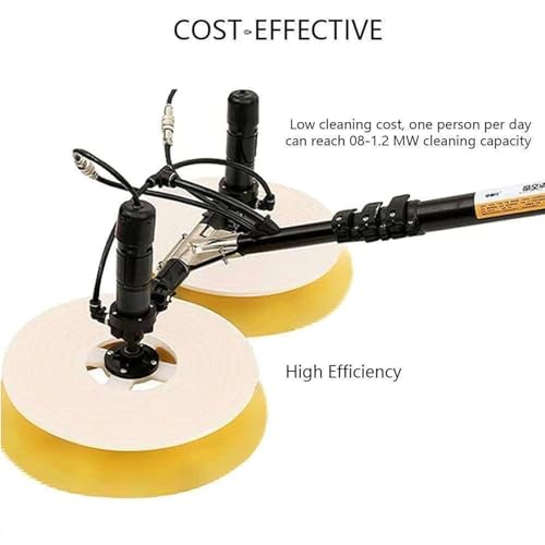 Solar Cleaning Brush,Telescopic Pole with Water Connection,with 5pcs Gloves,Low Water Consumption,for Cleaning Large Windows/High Walls/Signs/Roofs/Outdoor LED Screens 7.5m - color: 7.5m