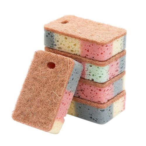 5-Pack Cleaning Sponges for Washing Dishes, Plates and Pans in The Kitchen