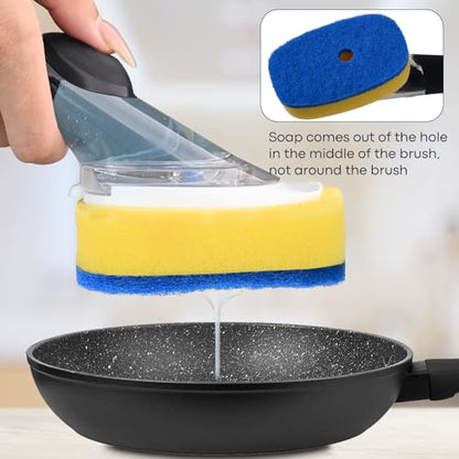 Sponge Brush Refills for OXO Dish Brush, 8 Pack Soap Dispensing Dish Refills, Scrub Replacement Head for Scrubber, Sponge Replacement Head Fits Soap Dispensing Handle - color: Blue-8pack