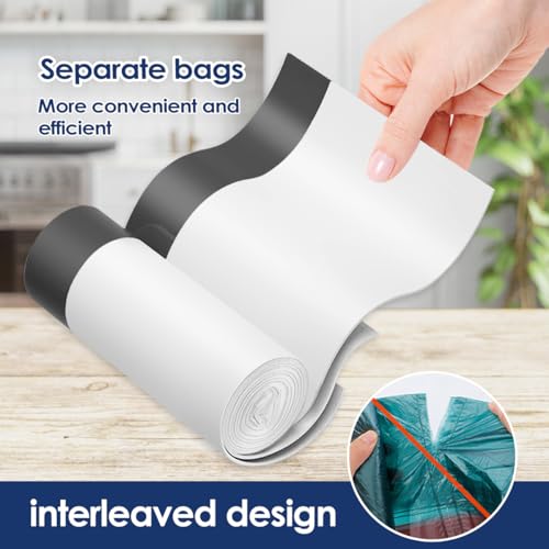 10 Gallon (fit 30-35 Liter) 200 Counts Drawstring Trash Bags, Medium Large Kitchen Garbage Bags Trash Can Liners for Home, Office, Light Residential Waste Outdoor Lawn Bags, White - style: 200-10 Gallon-White