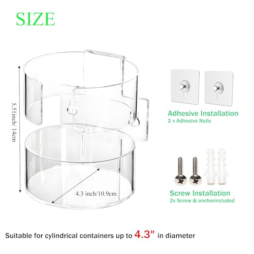 Wall-Mounted Wipes Holder for Cleaning Wipes, Acrylic Wipe Container Holder Rack for Wall - Easy Installation, Idea for Kitchen, Bathroom, Office, School, Clear (4.33" L x 4.72" W x 5.51" H) - size: 4.33"L x 4.72"W x 5.51"H