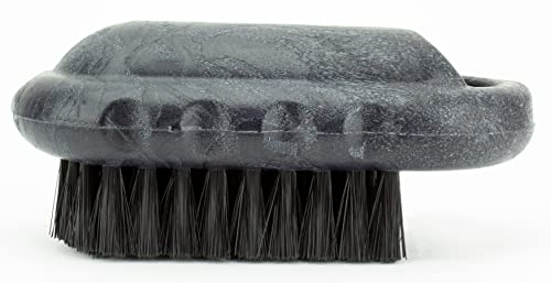 SPARTA 5 Inch Hand and Nail Brush with Stiff Center Bristles, Soft Outer Bristles, Larger Polypropylene Body, Color Coded Scrub Brush for Commercial Foodservice Use, Black