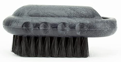 SPARTA 5 Inch Hand and Nail Brush with Stiff Center Bristles, Soft Outer Bristles, Larger Polypropylene Body, Color Coded Scrub Brush for Commercial Foodservice Use, Black