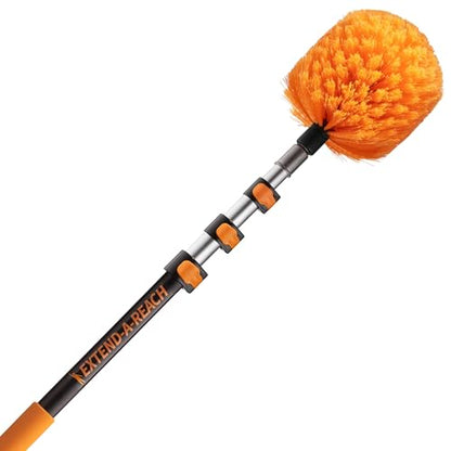 4-13 ft Cobweb Duster with Extension Pole // 20 Foot High Reach Spider Web Cleaner Cobweb Brush for Outdoor & Indoor Web Cleaning // Lightweight & Sturdy Telescopic Pole // The Ultimate Dusting Kit - size: 13 feet