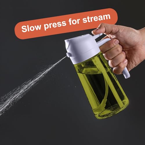 CXINYI - 16oz/470ml Olive Oil Dispenser for Kitchen with Stickers - 2 in 1 Olive Oil Sprayer for Cooking, Air Fryer, and Salad, Black&Purple (Light-Proof Kitchen Gadget) - color: Black&Purple