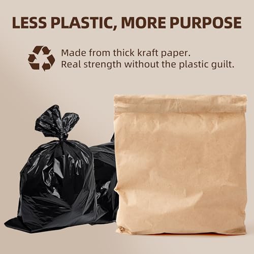 (20-Pack) Calvana Super Strong Compactor Bags, Heavy-Duty Kitchen Paper Trash Bags with Leak Proof Plastic Liner, Reinforced Bottom, Fits GE Model Compactors with Rectangular Containers - style: (20 Pack) Trash Bags