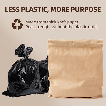 (20-Pack) Calvana Super Strong Compactor Bags, Heavy-Duty Kitchen Paper Trash Bags with Leak Proof Plastic Liner, Reinforced Bottom, Fits GE Model Compactors with Rectangular Containers - style: (20 Pack) Trash Bags
