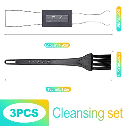 3-Piece Keycap & Switch Puller Tool Kit – Durable Stainless Steel Mechanical Keyboard Keycap Remover with Cleaning Brush (Anti-Rust Design, Ideal for DIY & Maintenance)