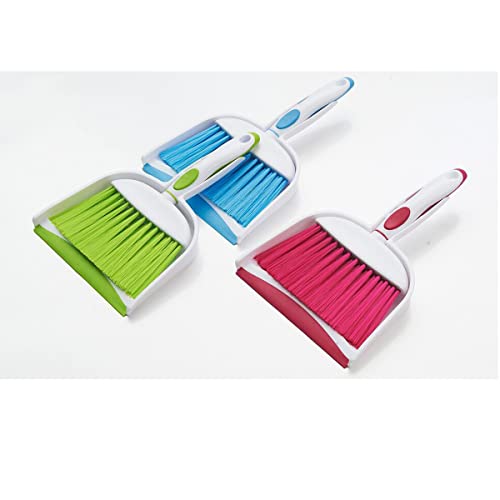 Mini Broom and Dustpan Set-Mini Whisk Set for Desk, Housekeeping, Office, Kitchen, Pet Nest, etc.,Daily Cleaning Necessity Plastic Mini Dustpan Set (Light Blue) - color: Light Blue