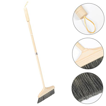 KOMBIUDA Long Handle Portable Broom with Soft Bristles for Efficient Indoor Cleaning Detachable Dust Broom for Home and Office Use