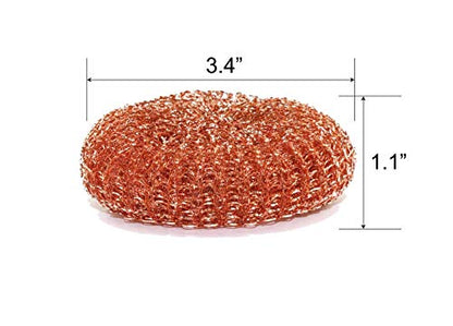 24 Pack Copper Coated Scourers by SCRUBIT – Scrubber Pad Used for Dishes, Pots, Pans, and Ovens. Easy scouring for Tough Kitchen Cleaning. - size: 12 Count (Pack of 2)