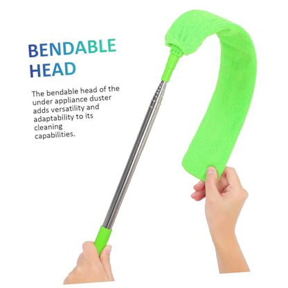 Retractable Gap Cleaning Brush with Washable Cloth Flexible Under Appliance Duster for Reach Areas Multi-Purpose Tool for Dust Removal Narrow Spaces - size: 43.00X7.50X0.20CM