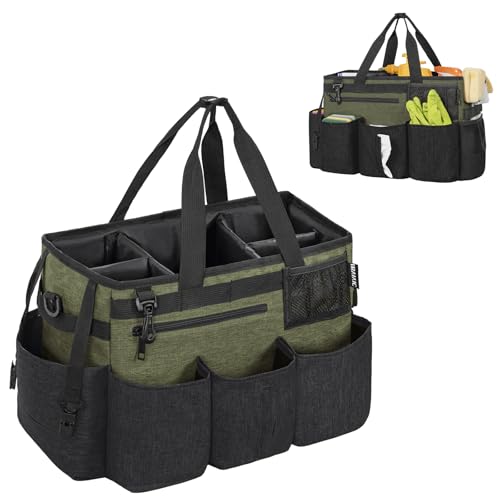IBVIVIC Wearable Cleaning Caddy Bag for Cleaning Supplies,Large Capacity Cleaning Organizer Green - color: Green
