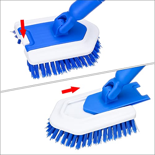 Lalafancy Cleaning Brush Head Tub and Tile Scrubber Stiff Bristles Brush Replacement Refill for Bathroom Bathtub Shower Cleaning Fit Lalafancy Scrub Brush - color: Blue, size: Stiff Bristles Brush
