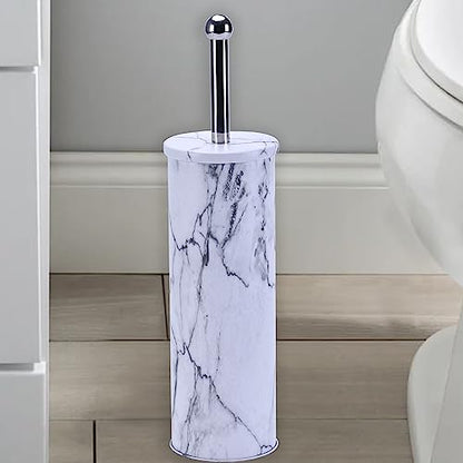 Deep & Sturdy Toilet Bowl Brush with Holder - Durable Scrubbing - Toilet Cleaners - Household Essentials - Silicone Brush - Bathroom Cleaner - Cleaning Supplies - Household Supplies, White - color: White