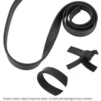 Squeegee Replacement Stainless Steel Rubber Strip 105cm 41.3 Inches for Window Glass Wiper Cleaner, Streak Free Finish for Bathroom Kitchen Car Mirror Glass Surface